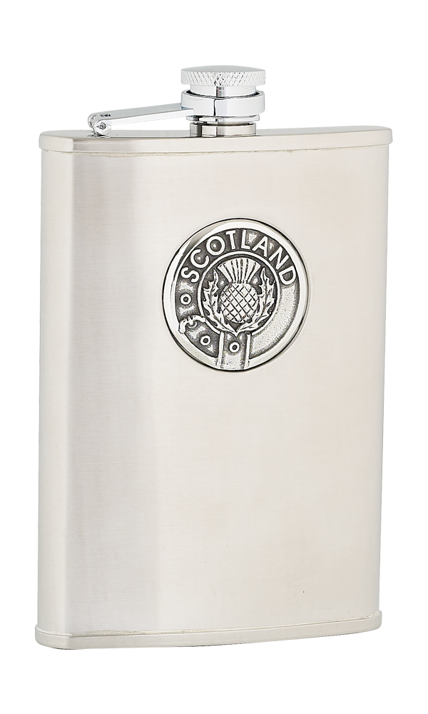 Scotland Stainless Steel Flask - Click Image to Close