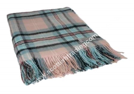 Diana Memorial Rose Tartan Lambswool Blanket - Click Image to Close