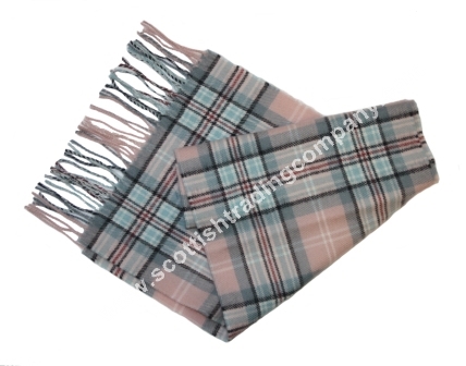 Diana Memorial Rose Tartan Lambswool Scarf - Click Image to Close