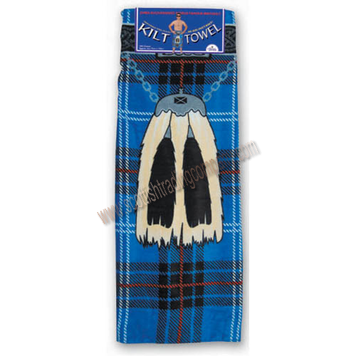 Instant Kilt Towel In Blue