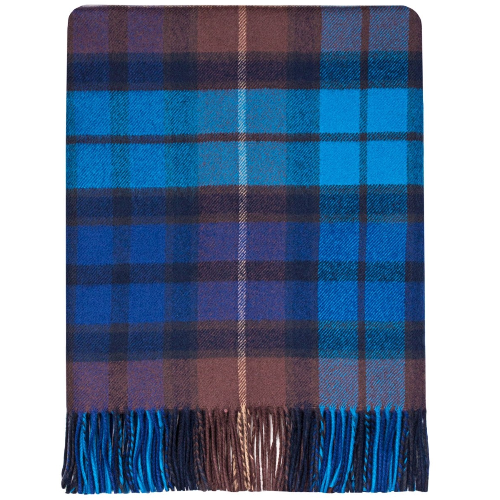 Buchanan Blue Tartan Lambswool Blanket