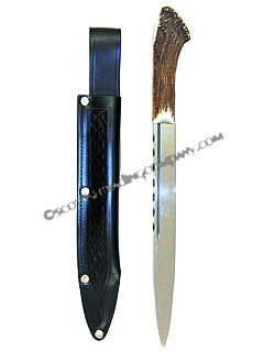 Stag Horn Dirk with Carbon Blade - Click Image to Close