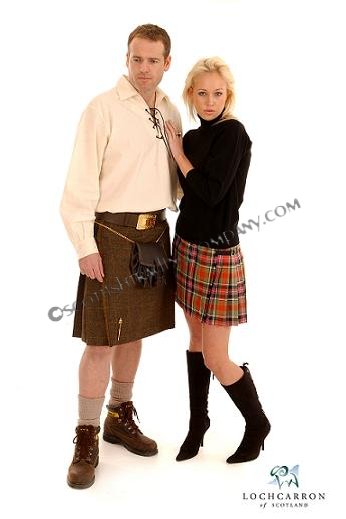 Casual Outfit with 4 yard 16oz Strome Standard Tartans - Click Image to Close