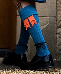 HM Mens Kilt Hose Sock Flashes Orange Color/Highland Orange Kilt Socks Flashes 