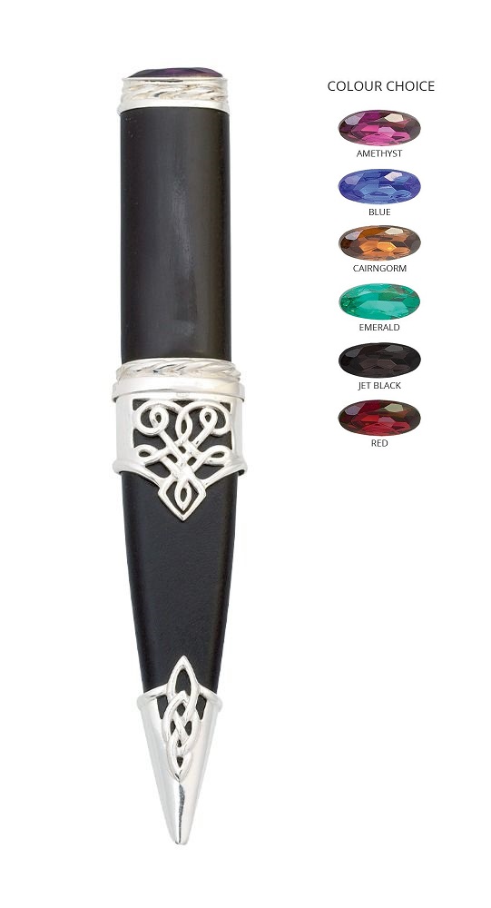 Rannoch Sterling Silver Sgian Dubh With Stone Top - Click Image to Close