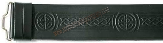 Celtic Knot Embossed Kilt Belt