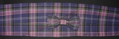 Selkirk Mill Tartans Bow Tie and Cummerbund Set - Click Image to Close