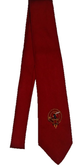 Embroidered Clan Badge Tie - Click Image to Close