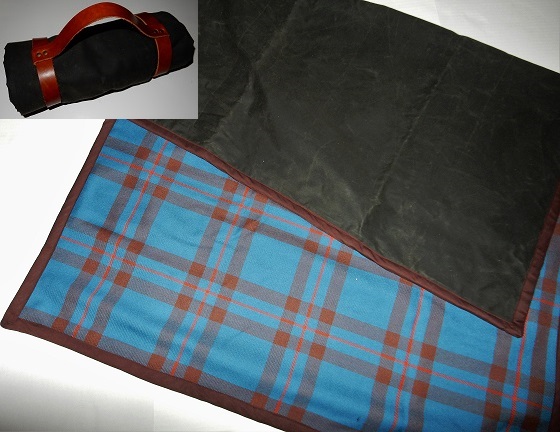 Tartan and Waxed Cloth Blanket Braeriach - Click Image to Close