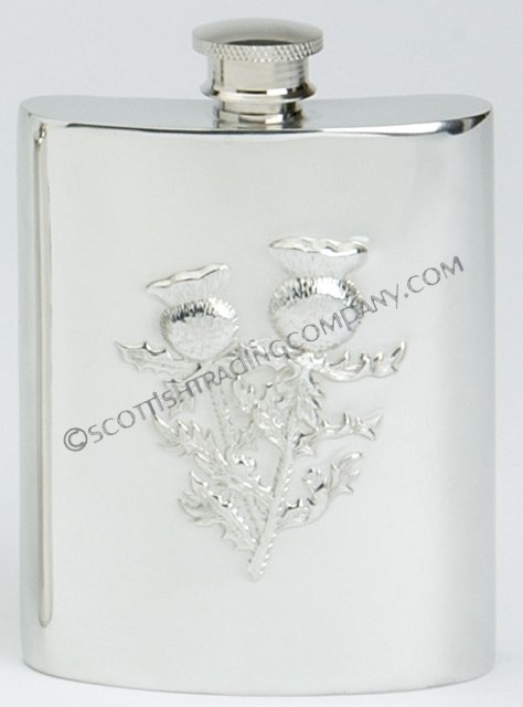Thistle Rectangular Flask - Click Image to Close