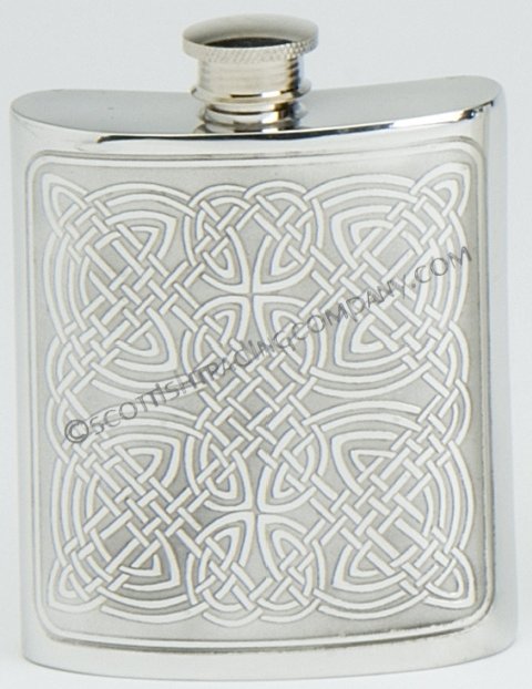 Celtic Panel Flask - Click Image to Close