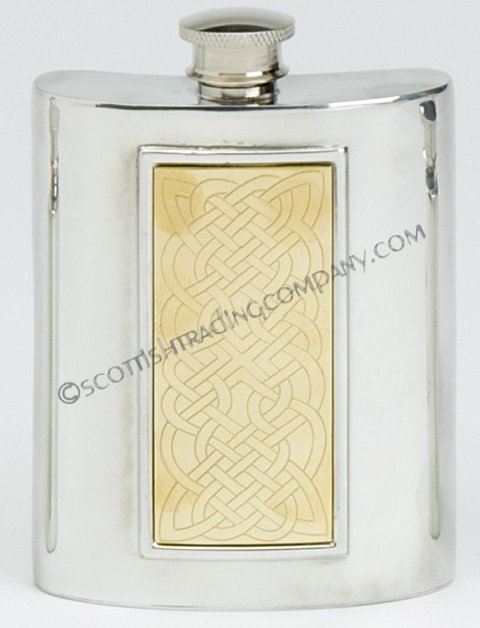 Celtic Rope Flask with Brass Insert