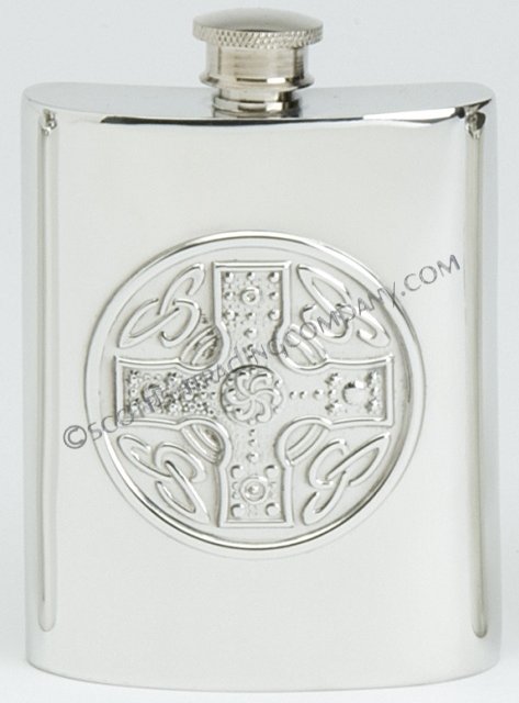 Celtic Cross Flask - Click Image to Close