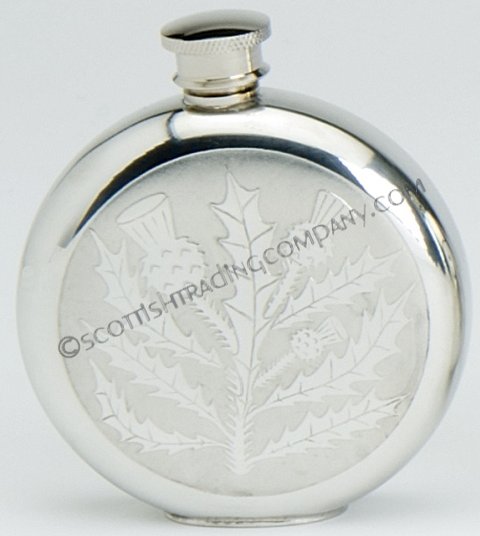 Thistle Round Flask - Click Image to Close