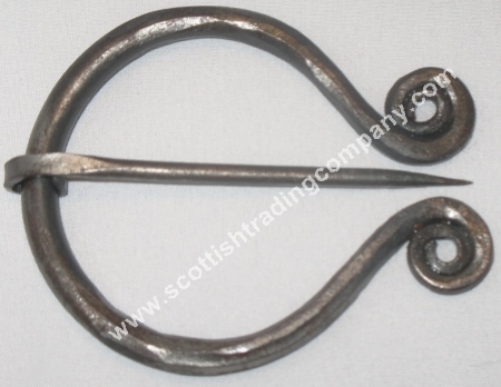 Forged Celtic Spiral Plaide Brooch