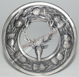 Stag and Thistle Classic Plaid brooch - Click Image to Close