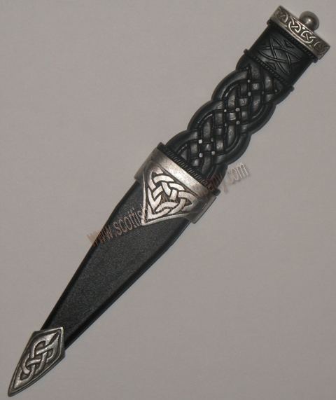 Celtic Knot handle Sgian Dubh with Ball Top