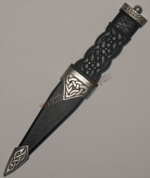 Celtic Knot handle Sgian Dubh with Ball Top - Click Image to Close