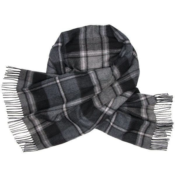 MacRae Hunting Grey Tartan Lambswool Stole