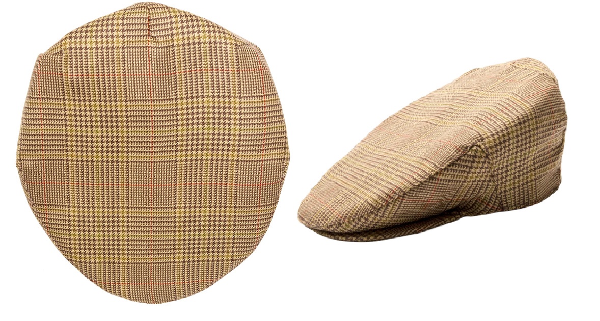 Crail Estate Check Tweed Barnton Flat Cap - Click Image to Close