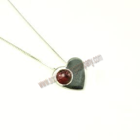 Heathergem Sterling Silver Heart Necklace