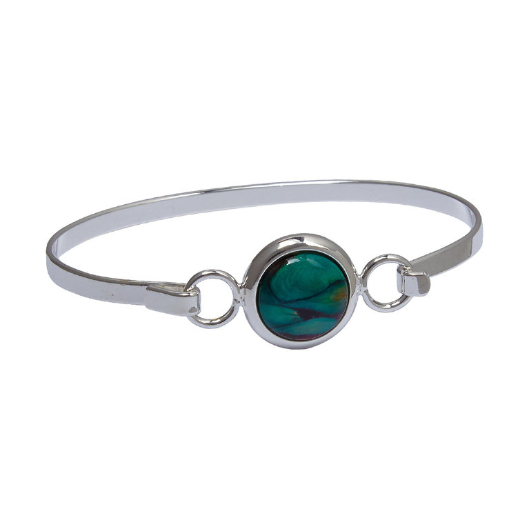 Heather Gem Round Bangle - Click Image to Close