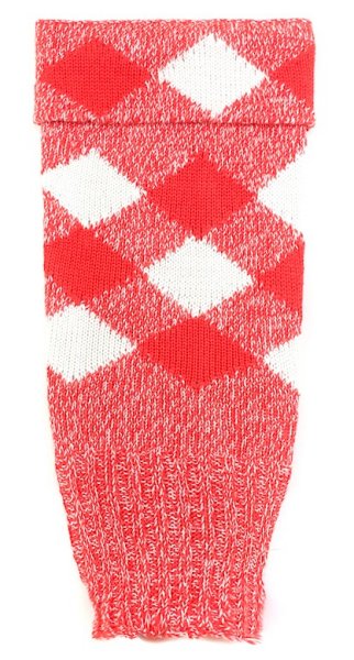Red and White Diced Kilt Hose Tops