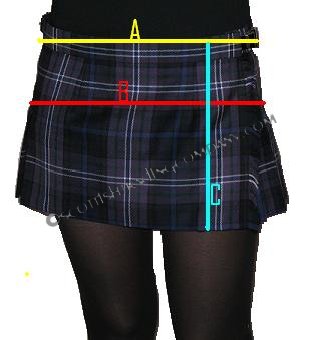 Ladies Hipster Skirt Measurement