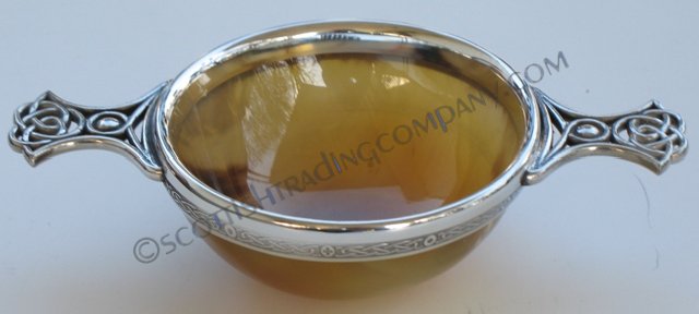 Horn Bowl Celtic Quaich - Click Image to Close