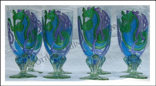 Celtic Waterhorse Goblets - Click Image to Close