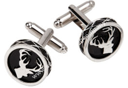 Scottish Stag Round Cuff Links