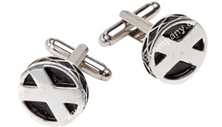 Scottish Saltire Round Cuff Links - Click Image to Close