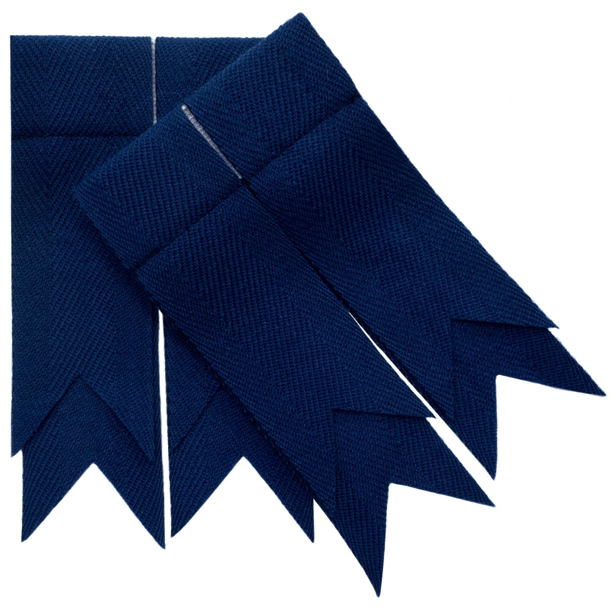 Navy Blue Plain Coloured Garter Double Flashes - Click Image to Close