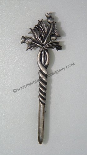 Antique Thistle Kilt Pin - Click Image to Close