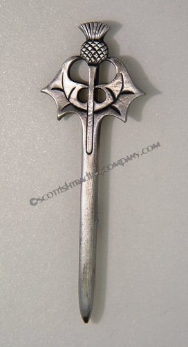 Antique Thistle Kilt Pin - Click Image to Close