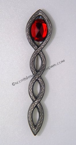 Antique Stone Interlace Kilt Pin