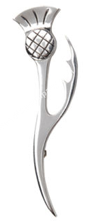 Thistle Flowing Pewter Kilt Pin