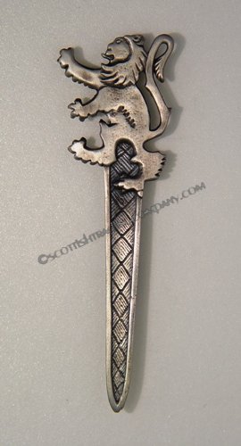 Antique Lion Rampant Interlace Kilt Pin
