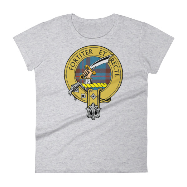 Ladies Scottish Clan Badge T Shirt