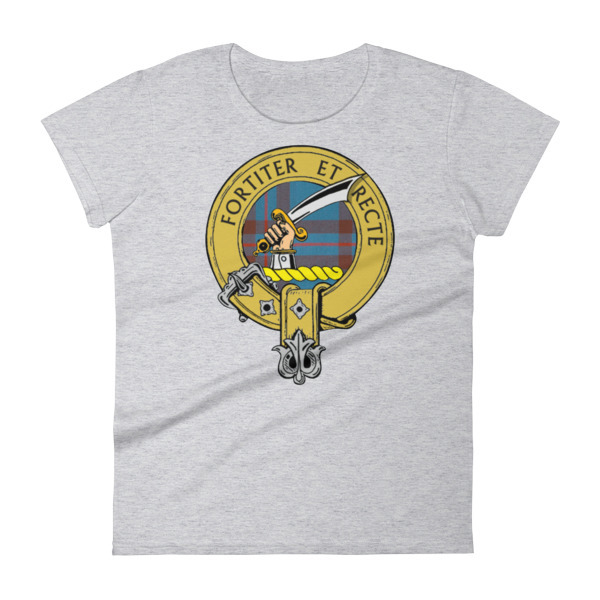 Ladies Scottish Clan Badge T Shirt - Click Image to Close