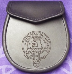 Custom Engraved Clan Badge Sporran - Click Image to Close