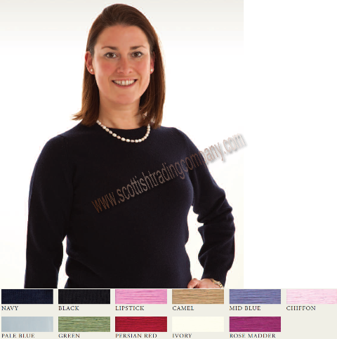 Merino Wool Crew Neck Sweater - Click Image to Close