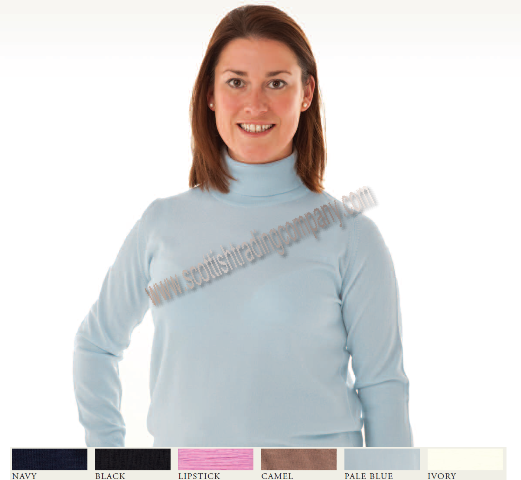 Merino Wool Turtle Neck Sweater - Click Image to Close