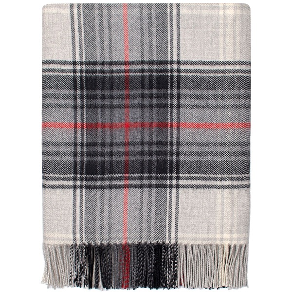 Lochcarron Graphite Tartan Lambswool Blanket - Click Image to Close
