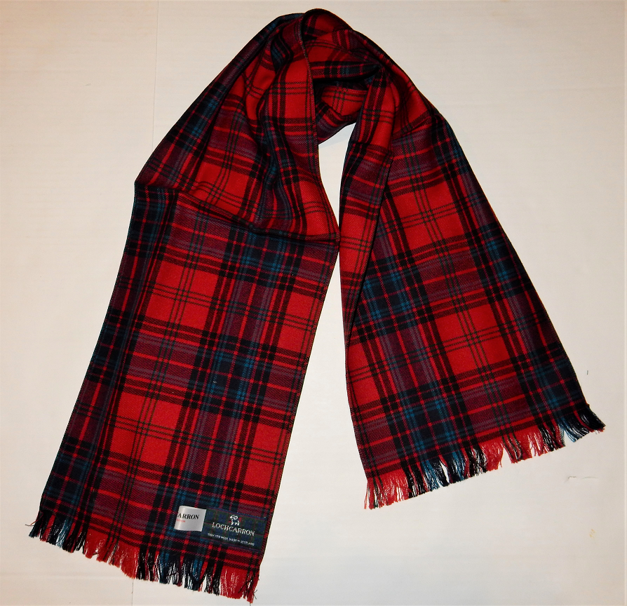 Lochcarron Red Modern Tartan Scarf