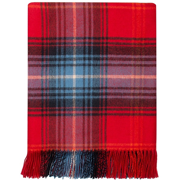 Lochcarron Ruby Tartan Lambswool Blanket - Click Image to Close