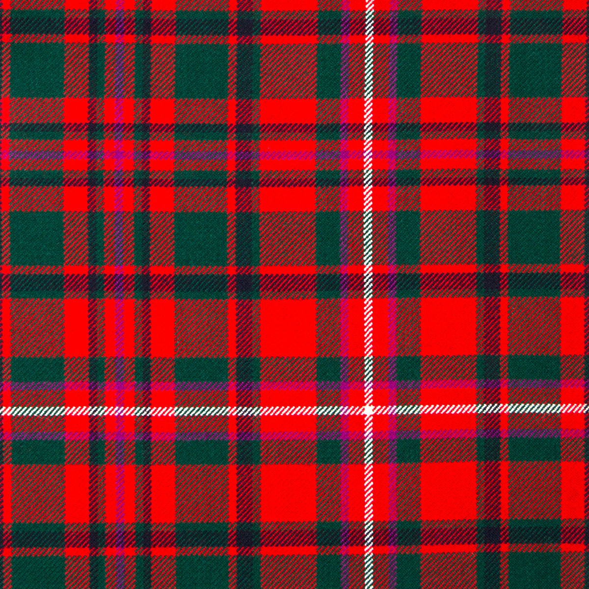 MacKinnon Red Modern Heavy Weight Tartan Fabric