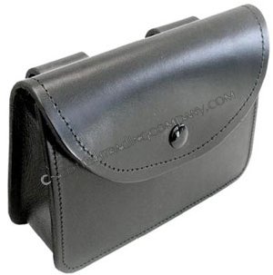 Black Leather Pouch Wallet - Large