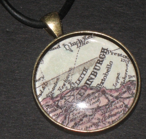 Scottish Map Pendant Custom Made