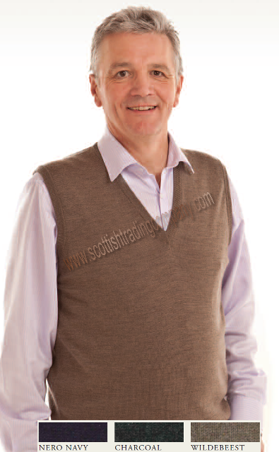 Men's Vee Neck Geelong Sweater Vest - Click Image to Close